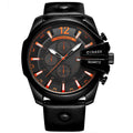 Quarz-Uhr mit Lederarmband, 30 m wasserdicht | LuxeStyle