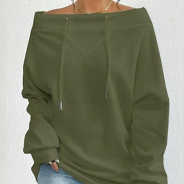 Lässiges Off-Shoulder Top mit Tunnelzug