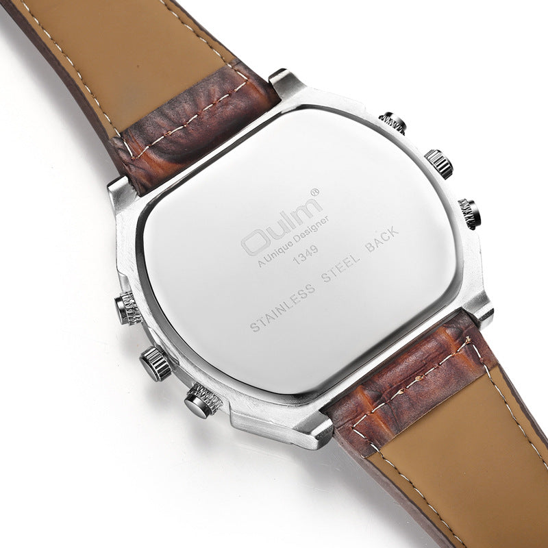 Herrenuhr mit Doppelzeitzone
