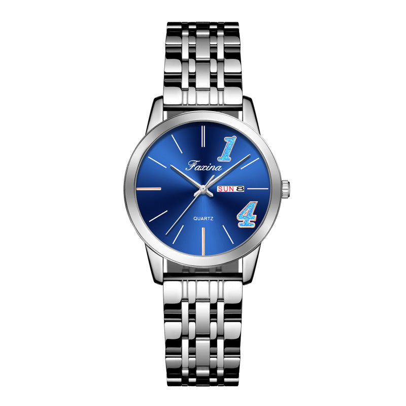 Wasserdichte Quarzuhr mit Stahlband | LuxeStyle