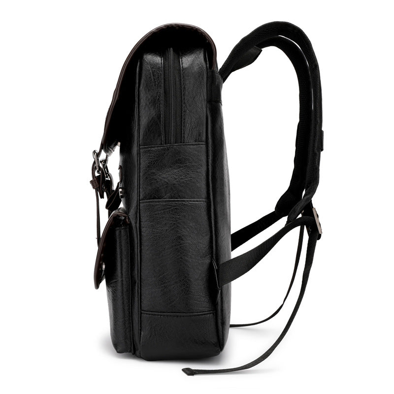 Retro Business-Reiserucksack, schwarz – Bild 4 | LuxeStyle
