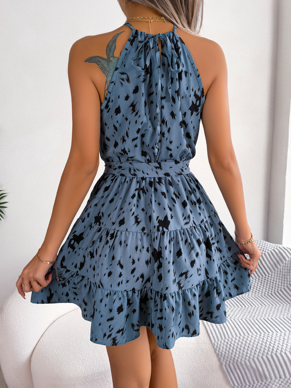 Leoparden-Volantkleid für den Sommer