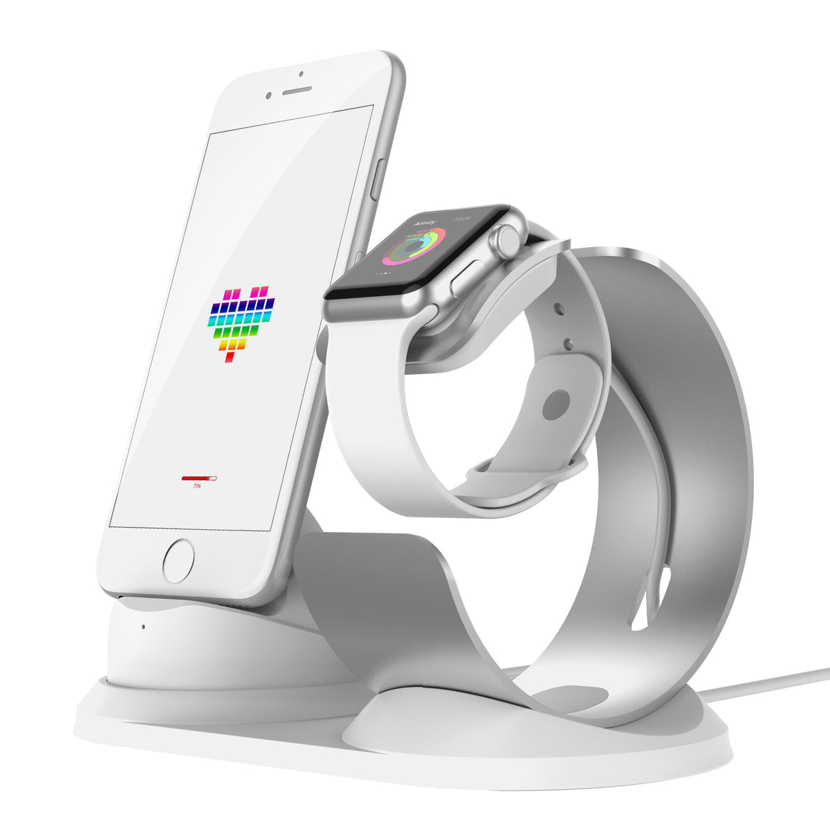 2-in-1 Aluminium Ladestation für Handy & Uhr – Bild 2 | LuxeStyle