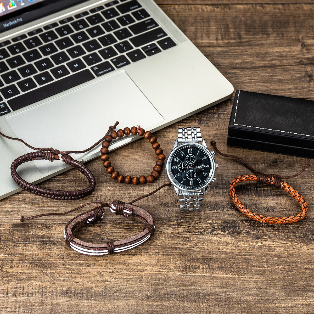 Armbanduhr Manschettenknöpfe Kugelschreiber Geschenkset – Bild 4 | LuxeStyle