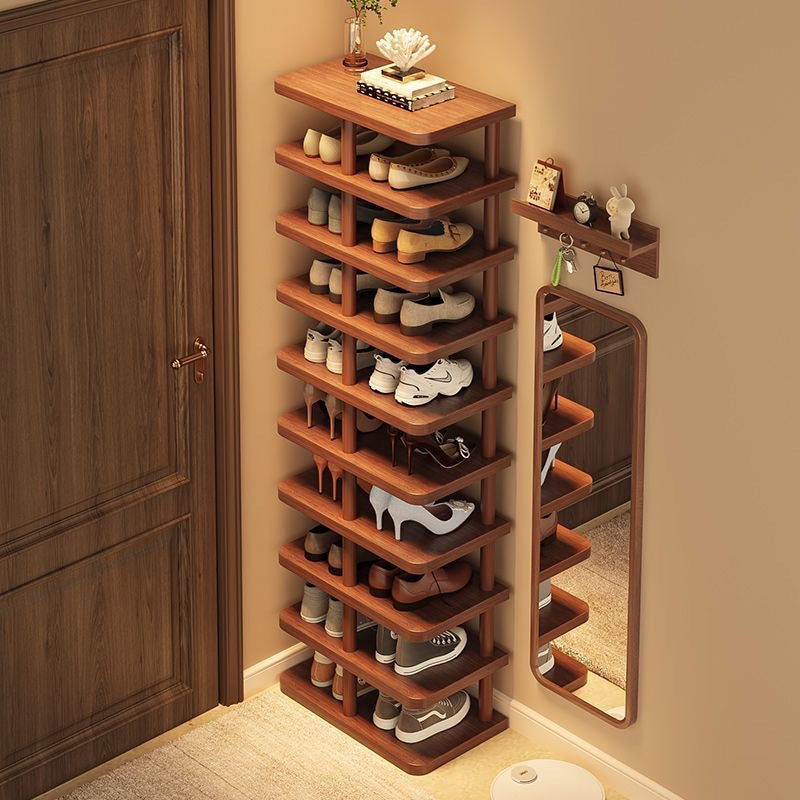 Mehrstöckiges Holz-Schuhregal