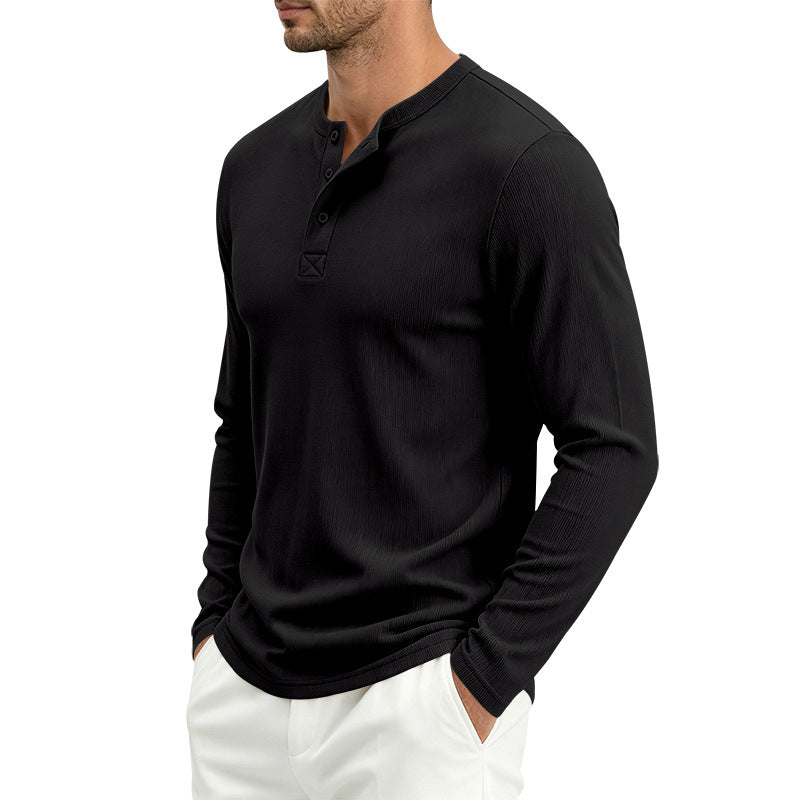 Herren Langarmshirt, gerippt