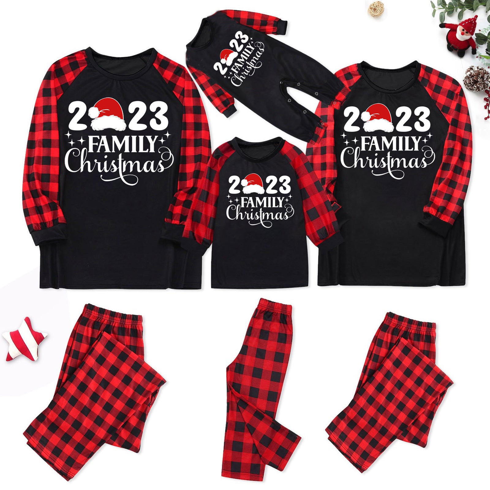 Weihnachts Pyjama-Set für die ganze Familie