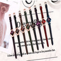 Armbanduhr mit Diamantzifferblatt aus Leder | LuxeStyle