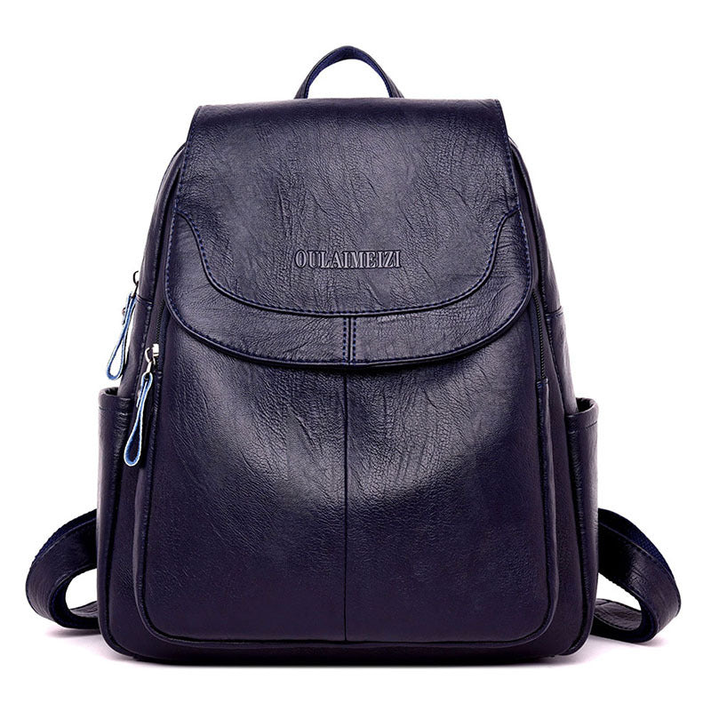 Leder- und Schaffell-Rucksack für Damen