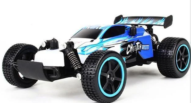 High-Speed RC Drift Car, 1:18, blau/gelb