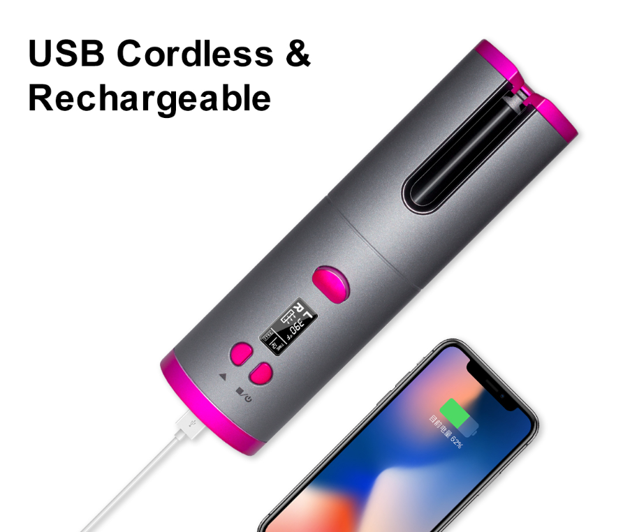 Kabelloser USB-Lockenstab mit Temperaturregelung – Bild 12 | LuxeStyle