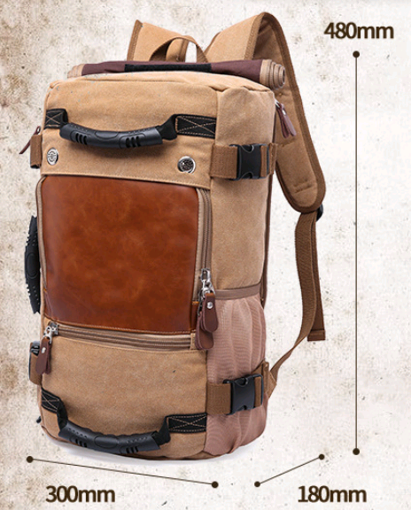 Grosser Canvas-Rucksack für Männer – Bild 5 | LuxeStyle