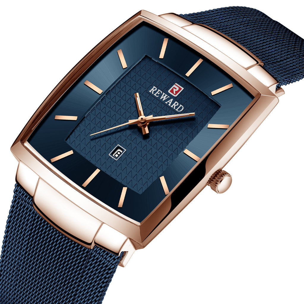 Quadratische Herren-Quarzuhr – Bild 2 | LuxeStyle