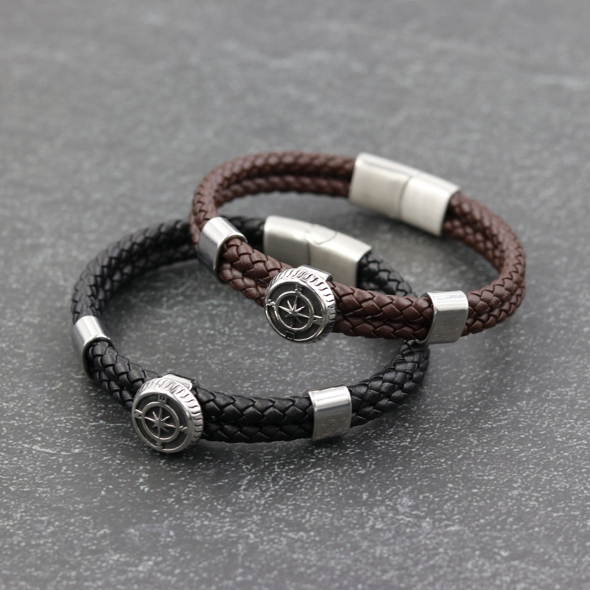 Herrenarmband aus Edelstahl, doppelt geflochten – Bild 9 | LuxeStyle