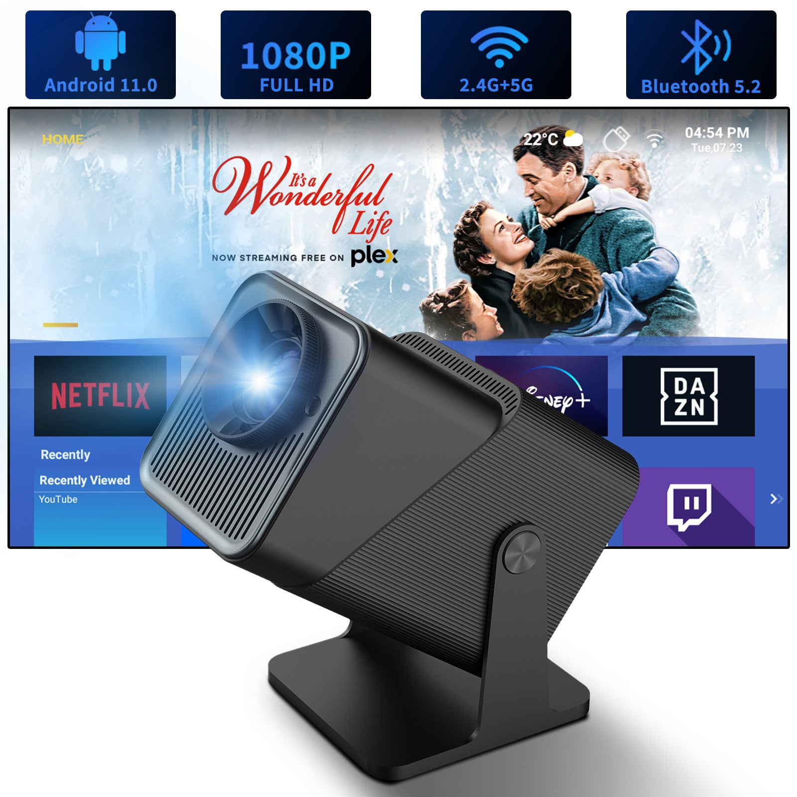 Mini-Beamer «CineHome» · WLAN HD-Projektor