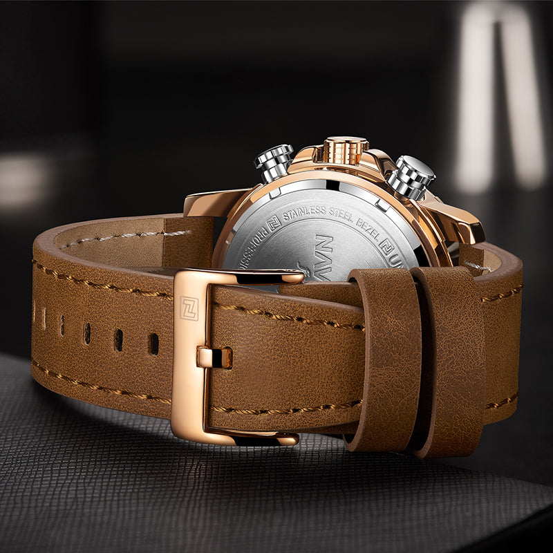 NAVIFORCE Quarzuhr mit Lederarmband – Bild 4 | LuxeStyle