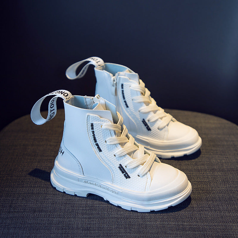 Jungen High-Top Worker-Stiefel aus Mikrofaserleder – Bild 3 | LuxeStyle