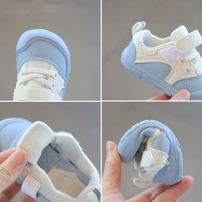 Laufschuh für Kleinkind – blau/weiss, PU-Oberfläche – Bild 2 | LuxeStyle