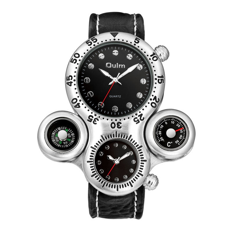Quarz-Armbanduhr mit Kompass und GMT – Bild 3 | LuxeStyle