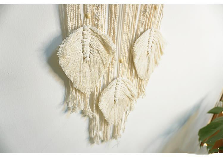Wandbehang aus Baumwollfaden, handgewebt