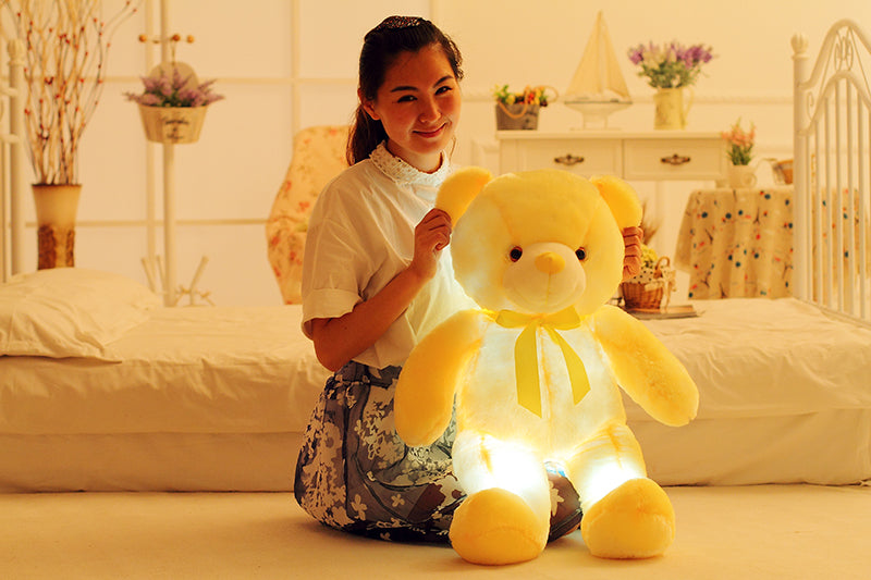 LED-Leucht-Teddybär Plüsch Rosa