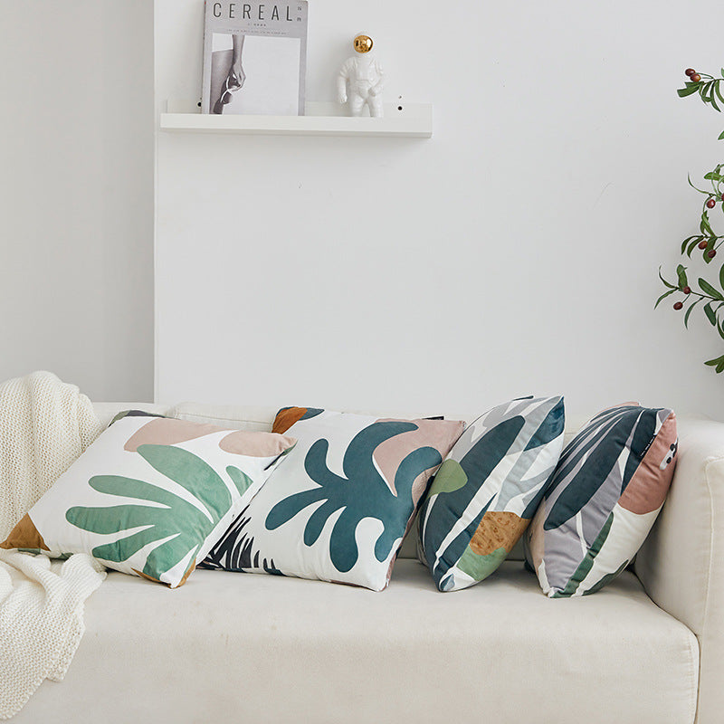 Kissenbezug mit grünen Pflanzenmotiven – Bild 2 | LuxeStyle