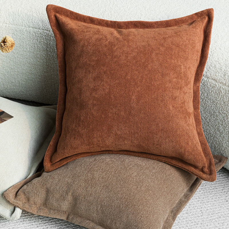 Chenille Kissenbezug mit breitem Rand – Ansicht 2