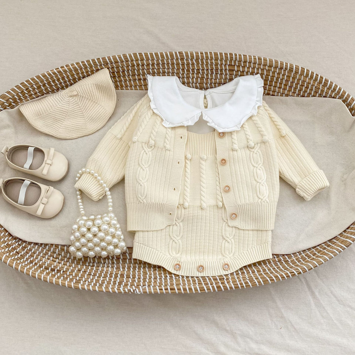 Strick-Set für Mädchen – Pullover & Shorts – Bild 5 | LuxeStyle