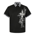 Leopard-Print Graffiti-T-Shirt Herren Kurzarm