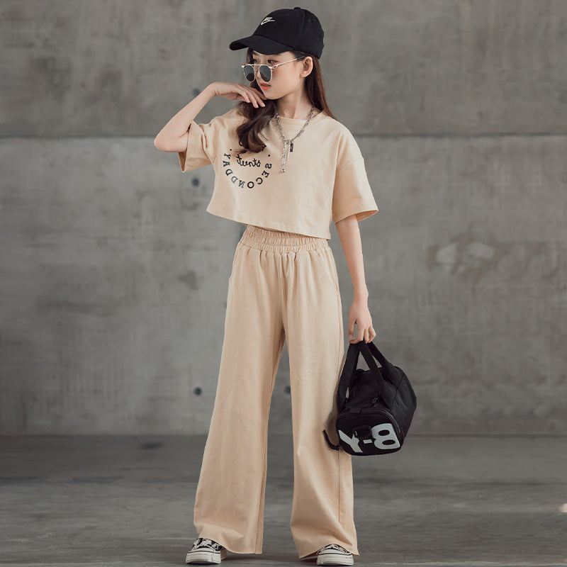 Kurzarm-Shirt & weite Hose Set für Kinder