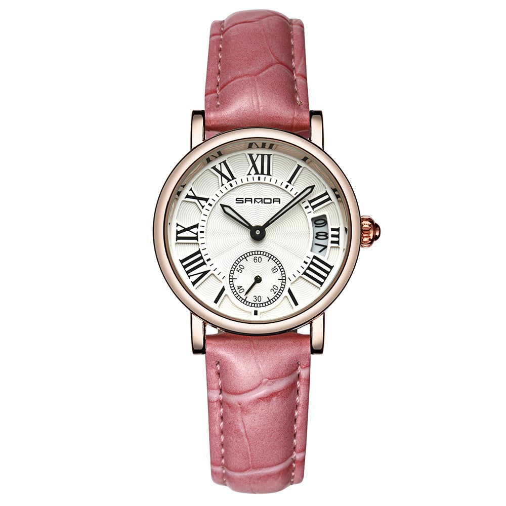 Wasserdichte Damenuhr mit Lederarmband – Bild 8 | LuxeStyle