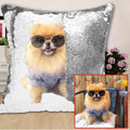 Personalisiertes Pailletten-Kissen mit Foto – Bild 1 | LuxeStyle