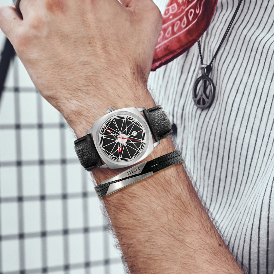 Herrenuhr-Set «Magnate» – Quarz + Armband