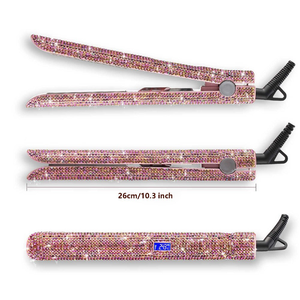 Glitzerndes Titanium-Glätteisen für trockenes Haar