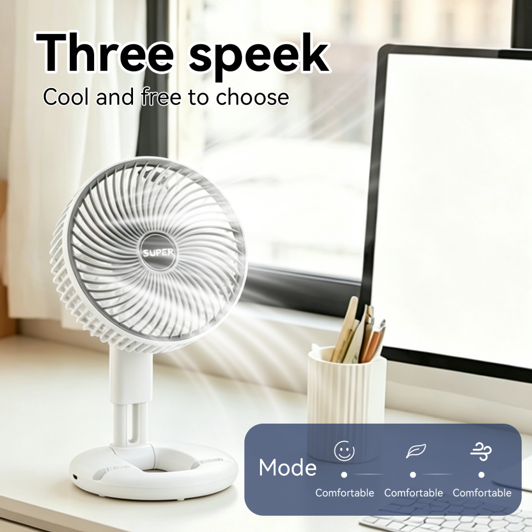 Grauer Akku-Ventilator – Ansicht 2