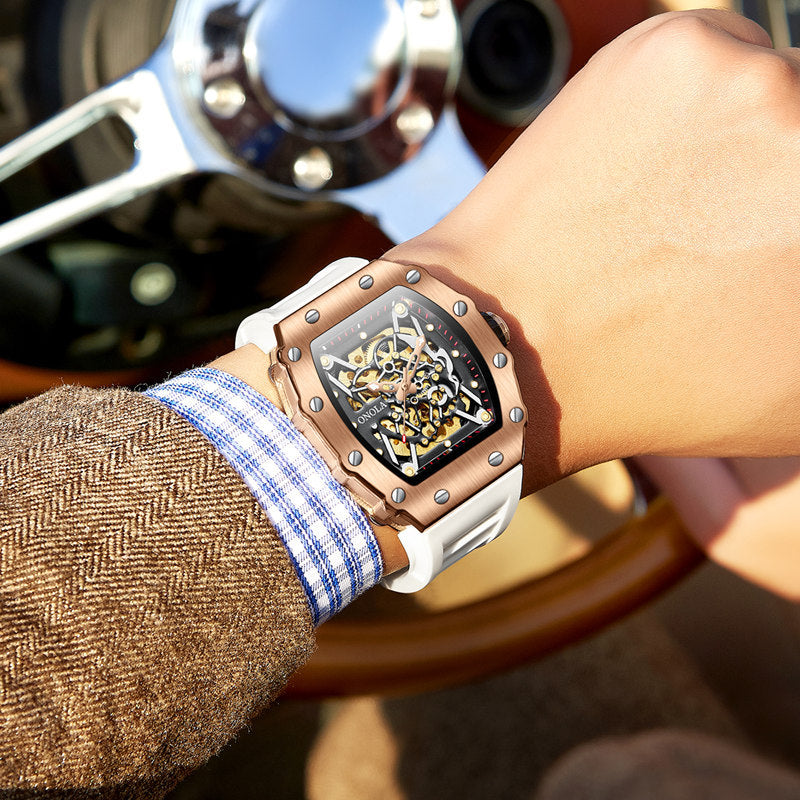 Automatische Herrenuhr mit Silikonband – Bild 2 | LuxeStyle