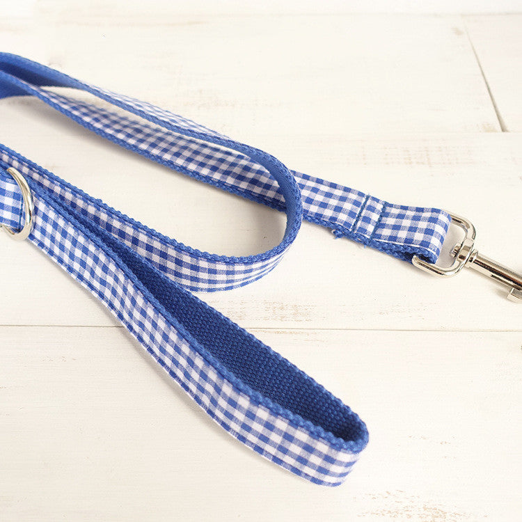 Blau karierte Haustier-Leine – Bild 4 | LuxeStyle