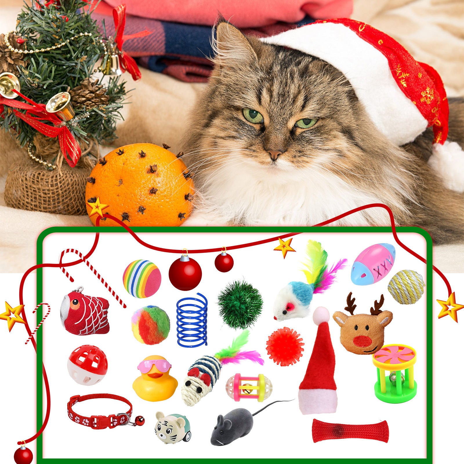 Weihnachts-Countdown Katzen Spielzeug