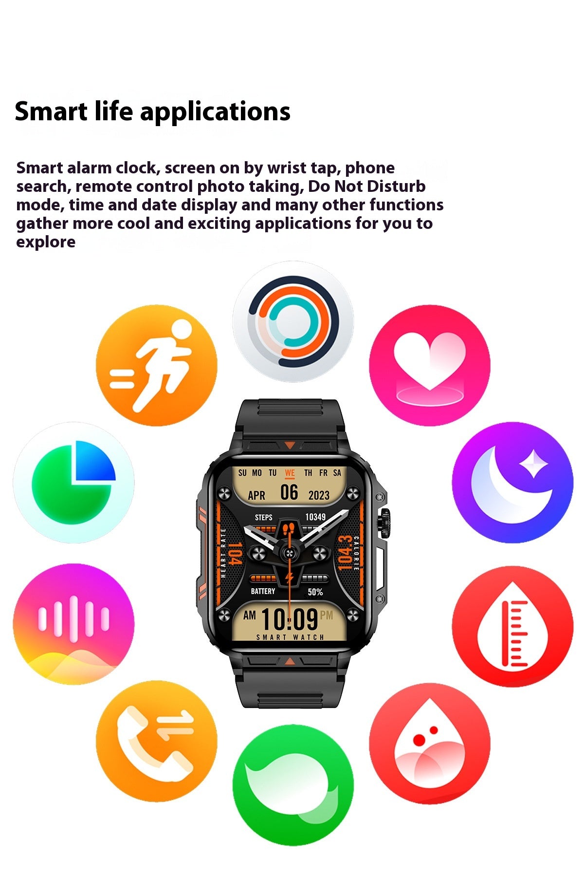 Sport-Armbanduhr mit Bluetooth-Call & Schrittzähler