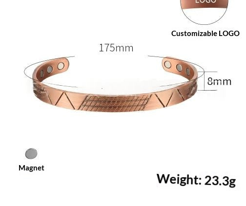 Kupferarmband mit Magnetverschluss
