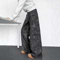 Herren Plissierte Wide-Leg Jeans