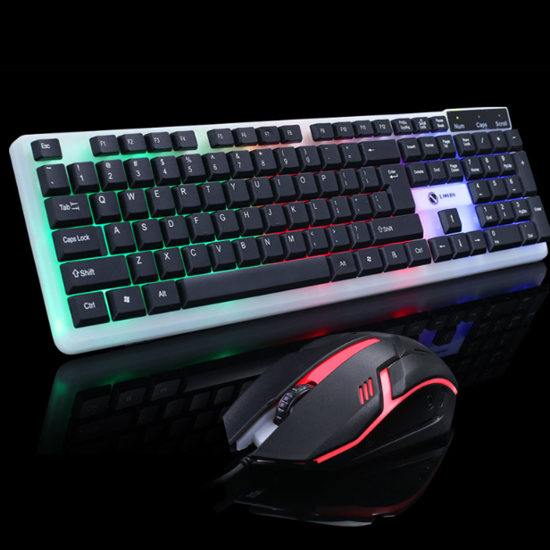 Tastatur-Maus-Set mit Regenbogen-Hintergrundbeleuchtung – Bild 2 | LuxeStyle