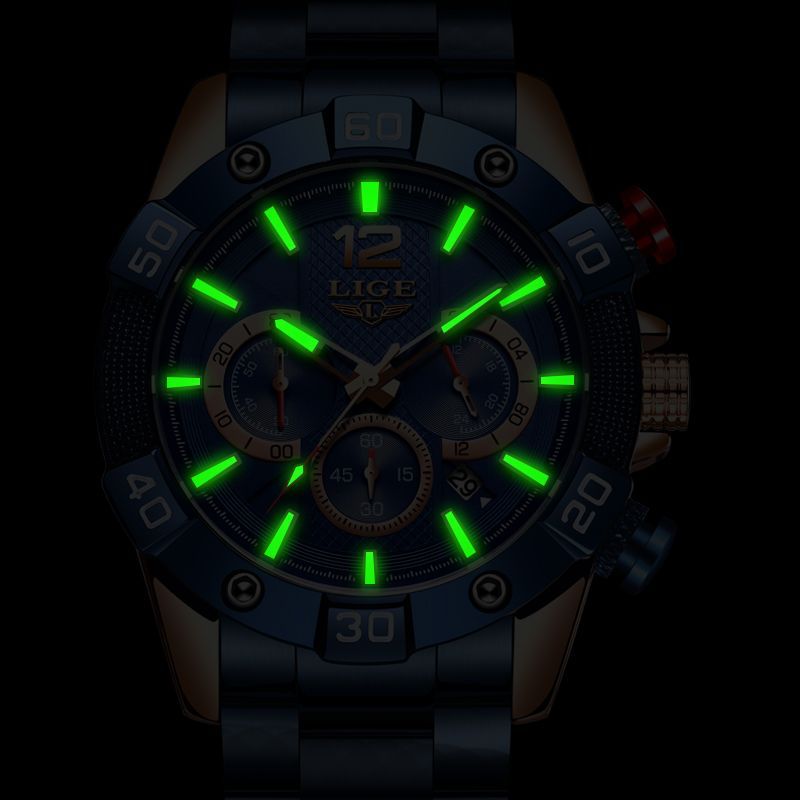 Wasserdichte Business‑Armbanduhr aus Stahl