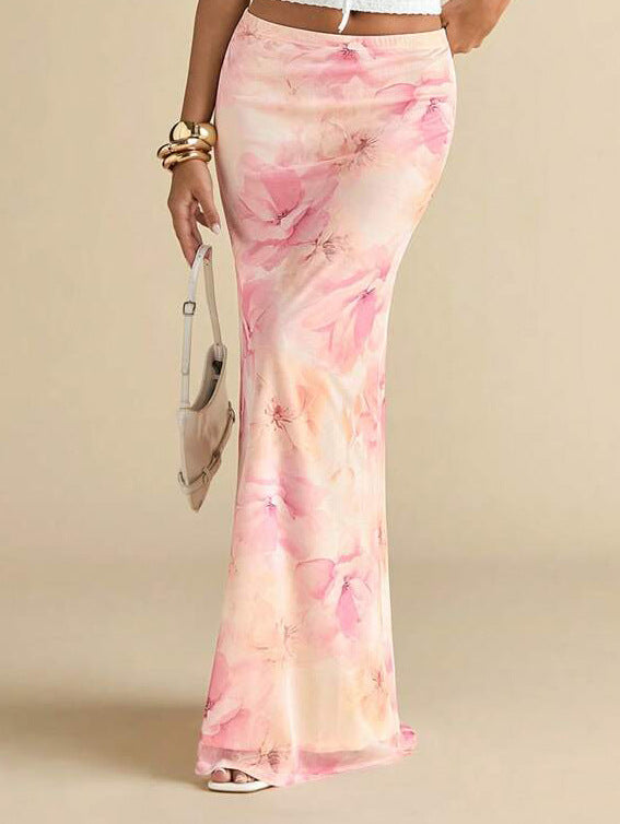 Gelbes Kleid mit Blumenmuster