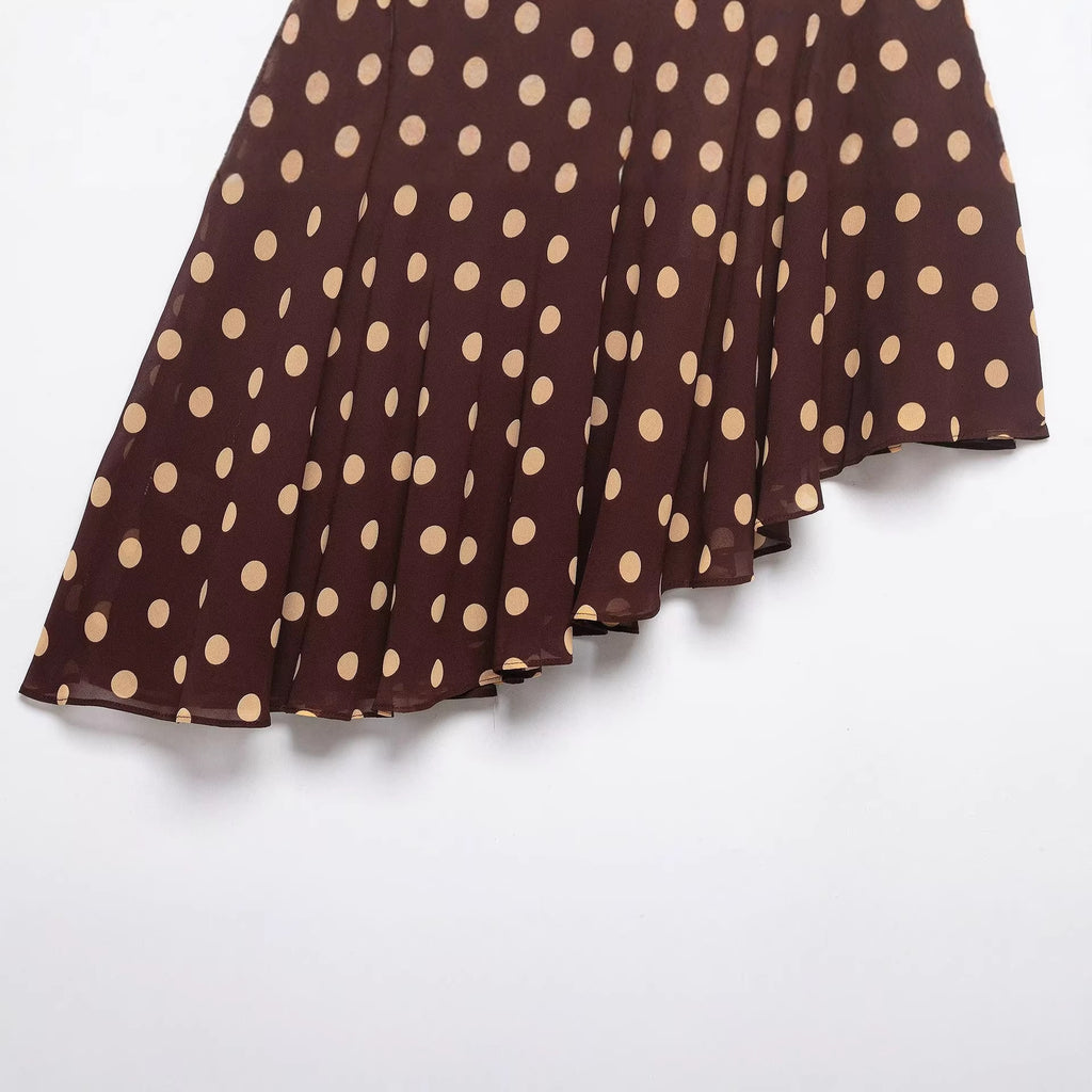 Asymmetrischer Polka-Dot A-Linien Rock