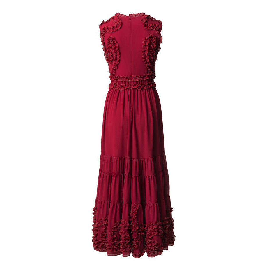 Elegantes ärmelloses Kleid mit Taillengürtel