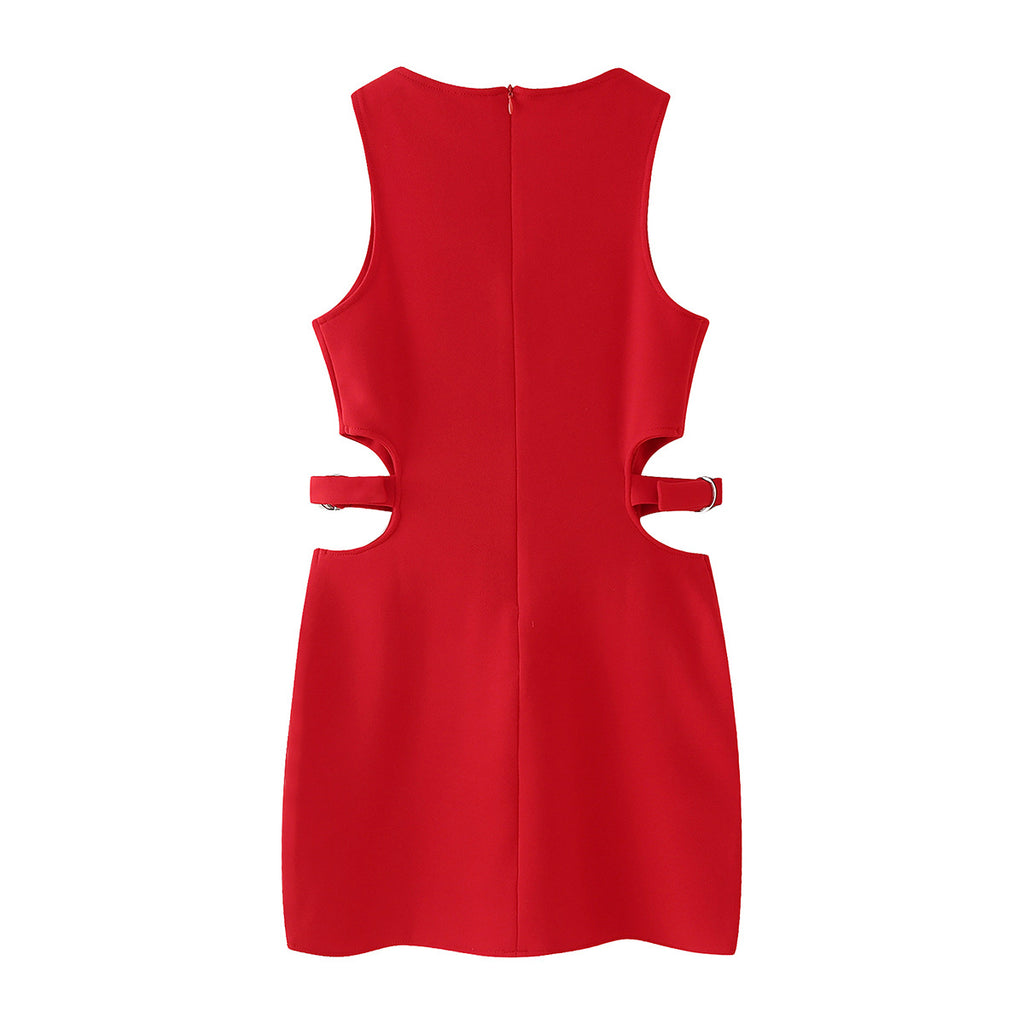 Französisches A-Linien-Kleid mit Lochmuster