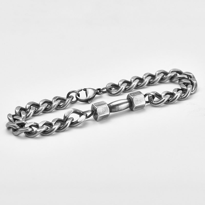Hantel-Armband aus Titanstahl für Herren – Bild 4 | LuxeStyle
