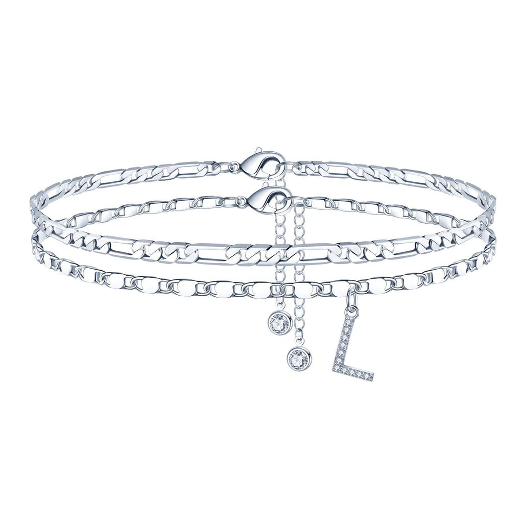 Doppellagige Fusskette mit Zirkon-Anhänger – Bild 8 | LuxeStyle