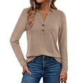 Langarm-V-Shirt für Damen
